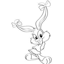 Looney Tunes Babies Lola Free Coloring Page for Kids