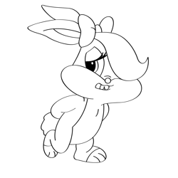 Sad Baby Lola Bunny Free Coloring Page for Kids