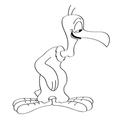 Sad Vulture Cartoon In Bunny Free Coloring Page for Kids