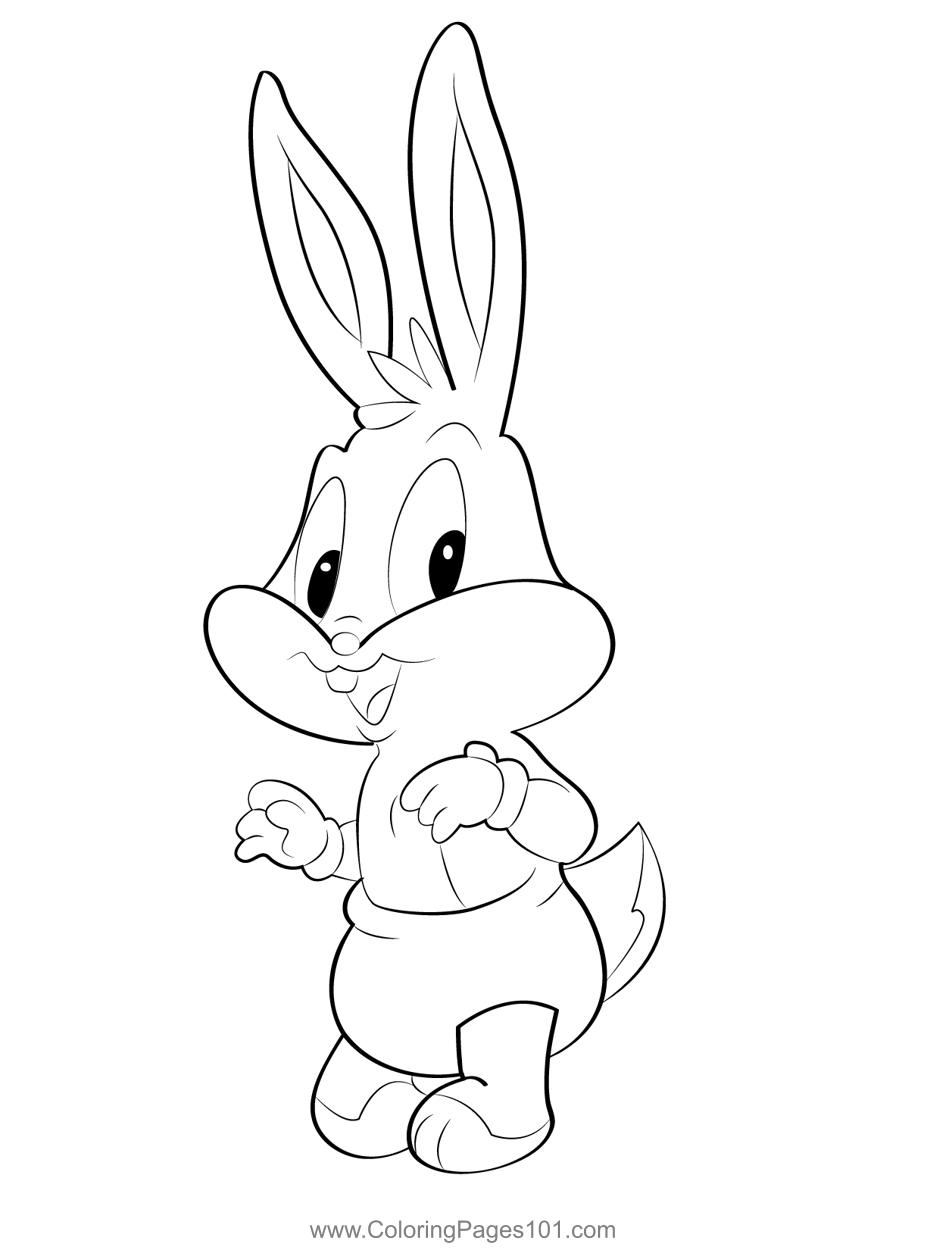 Baby Looney Tunes Bugs Bunny And Lola Coloring Pages