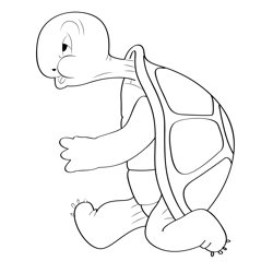 Walking Cecil Turtle Free Coloring Page for Kids