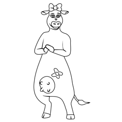Abby From Back At The Barnyard Free Coloring Page for Kids