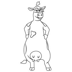 Bessy From Back At The Barnyard Free Coloring Page for Kids