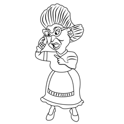 Mrs Beady From Back At The Barnyard Free Coloring Page for Kids