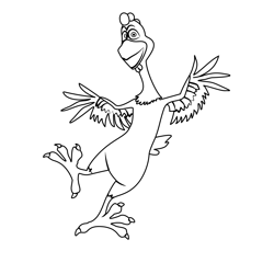 Peck From Back At The Barnyard Free Coloring Page for Kids