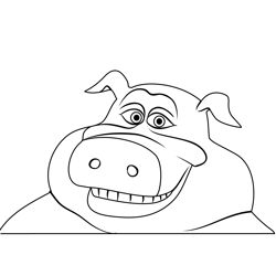 Pig From Back At The Barnyard Free Coloring Page for Kids