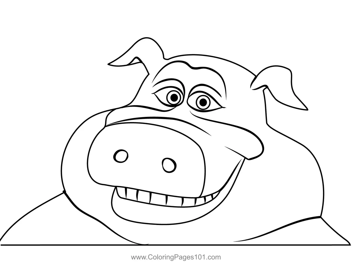 Pig From Back At The Barnyard Coloring Page for Kids Free Back at the