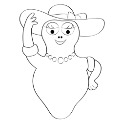Barbabelle Wear Nice Hat Free Coloring Page for Kids