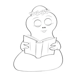 Barbalala Reading Book Free Coloring Page for Kids