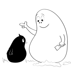 Barbapapa And Barbouille Free Coloring Page for Kids