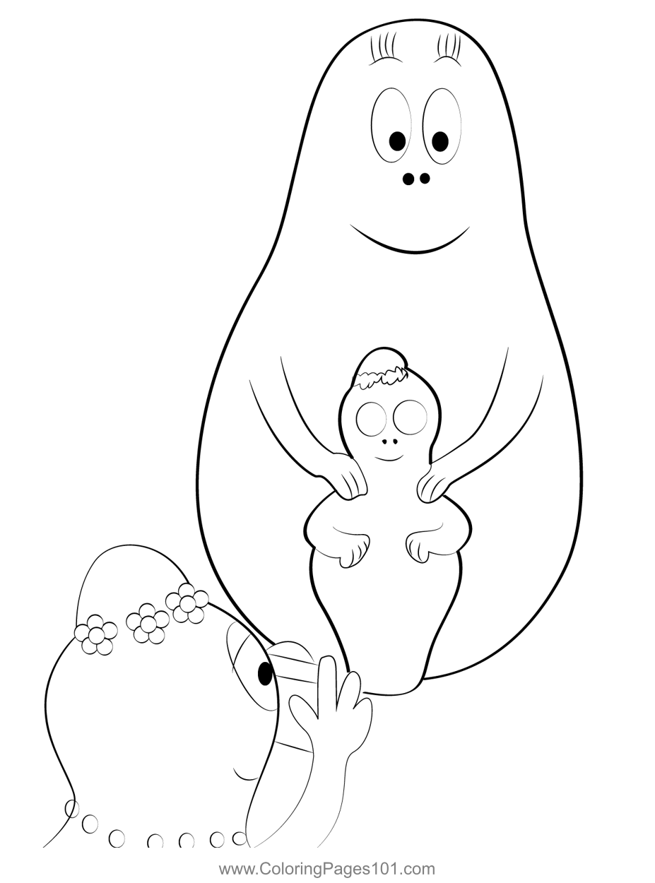 Barbapapa Photo Shot Coloring Page For Kids Free Barbapapa Printable 