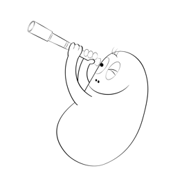 Barbibul With Telescope Free Coloring Page for Kids