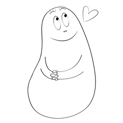 Lovely Barbapapa Free Coloring Page for Kids