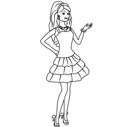 Barbie From Barbie Life In The Dreamhouse Free Coloring Page for Kids