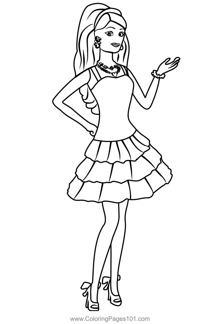 Barbie From Barbie Life In The Dreamhouse Coloring Page for Kids - Free ...