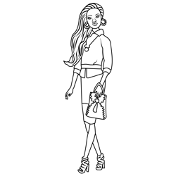 Grace From Barbie Life In The Dreamhouse Free Coloring Page for Kids
