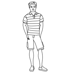 Ken From Barbie Life In The Dreamhouse Free Coloring Page for Kids