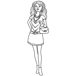Nikki From Barbie Life In The Dreamhouse Free Coloring Page for Kids