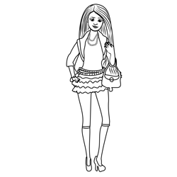 Raquelle From Barbie Life In The Dreamhouse Free Coloring Page for Kids
