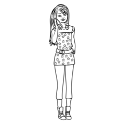 Skipper From Barbie Life In The Dreamhouse Free Coloring Page for Kids