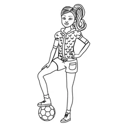 Stacie From Barbie Life In The Dreamhouse Free Coloring Page for Kids