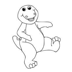 Barney 1 Free Coloring Page for Kids
