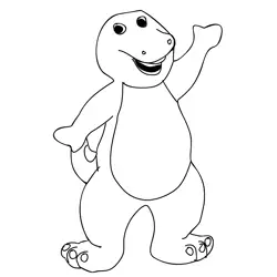 Barney 3 Free Coloring Page for Kids