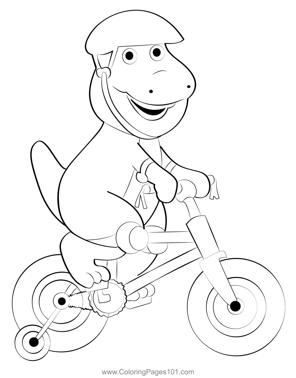 Barney Playing Bicycle