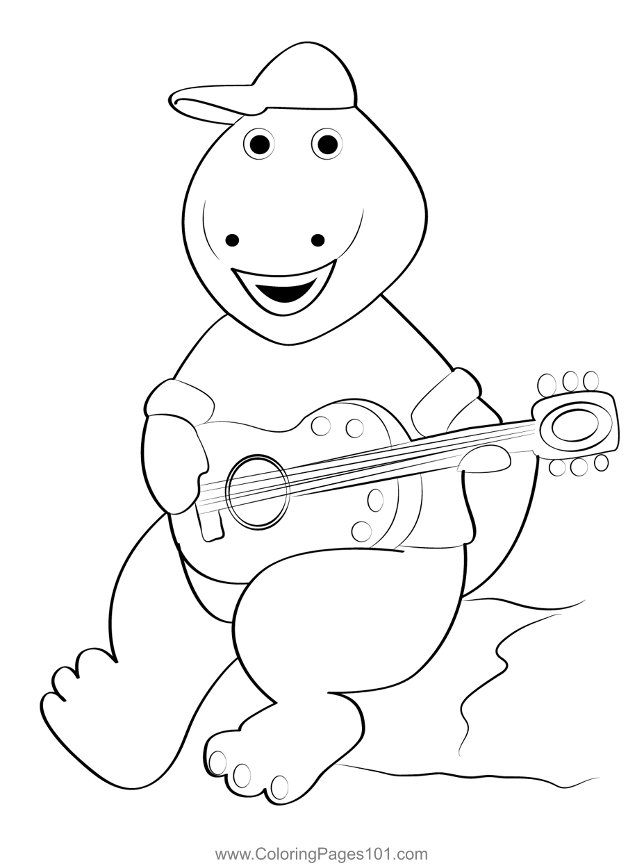 Barney Playing Guitar
