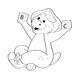 Bj Playing Free Coloring Page for Kids