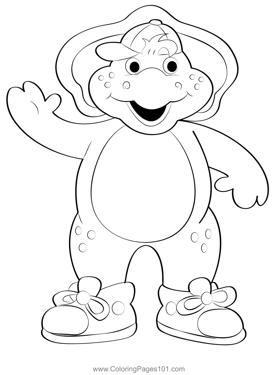 Happy Bj Coloring Page for Kids - Free Barney & Friends Printable ...