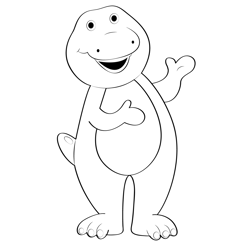 Laughing Barney Free Coloring Page for Kids