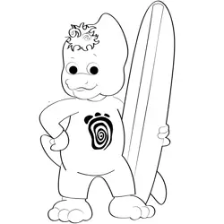 Riff With Kayak Free Coloring Page for Kids
