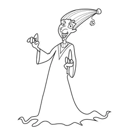 Belisande the Witch Bat Pat Free Coloring Page for Kids