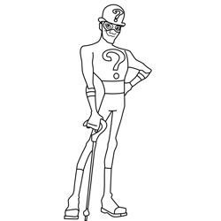 Riddler Batwheels Free Coloring Page for Kids