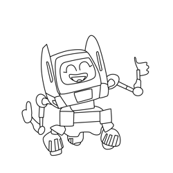 moe Batwheels Free Coloring Page for Kids