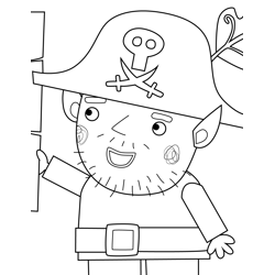 Captain Squid Ben & Holly's Little Kingdom Free Coloring Page for Kids