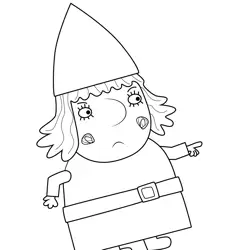 Gloria Gnome Ben & Holly's Little Kingdom Free Coloring Page for Kids