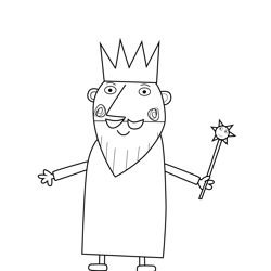 King Thistle Ben & Holly's Little Kingdom Free Coloring Page for Kids