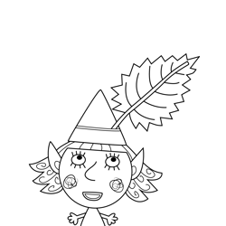 Nettle Elf Ben & Holly's Little Kingdom Free Coloring Page for Kids