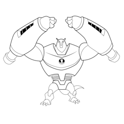 Action Armodrillo Free Coloring Page for Kids
