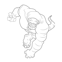 Angry Humungousaur Free Coloring Page for Kids