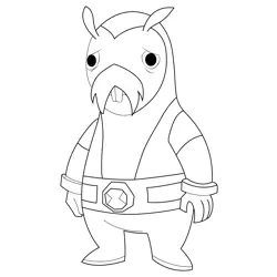 Molestache Aliens In Standing Pose Free Coloring Page for Kids