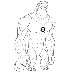 Standing Humungousaur Free Coloring Page for Kids