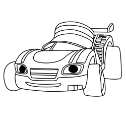 Becky Checkerflag Blaze and the Monster Machines Free Coloring Page for Kids