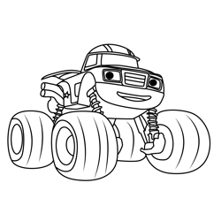 Darington Blaze and the Monster Machines Free Coloring Page for Kids