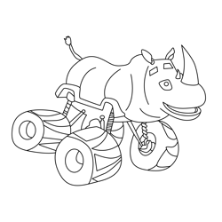 Nelson Blaze and the Monster Machines Free Coloring Page for Kids