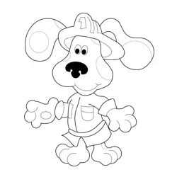 Blues Clues In Dress Up Free Coloring Page for Kids