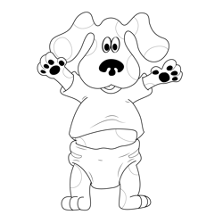 Blues Clues In Rugrats Tommy Getup Free Coloring Page for Kids