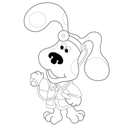 Blue's Clues Jobs Free Coloring Page for Kids